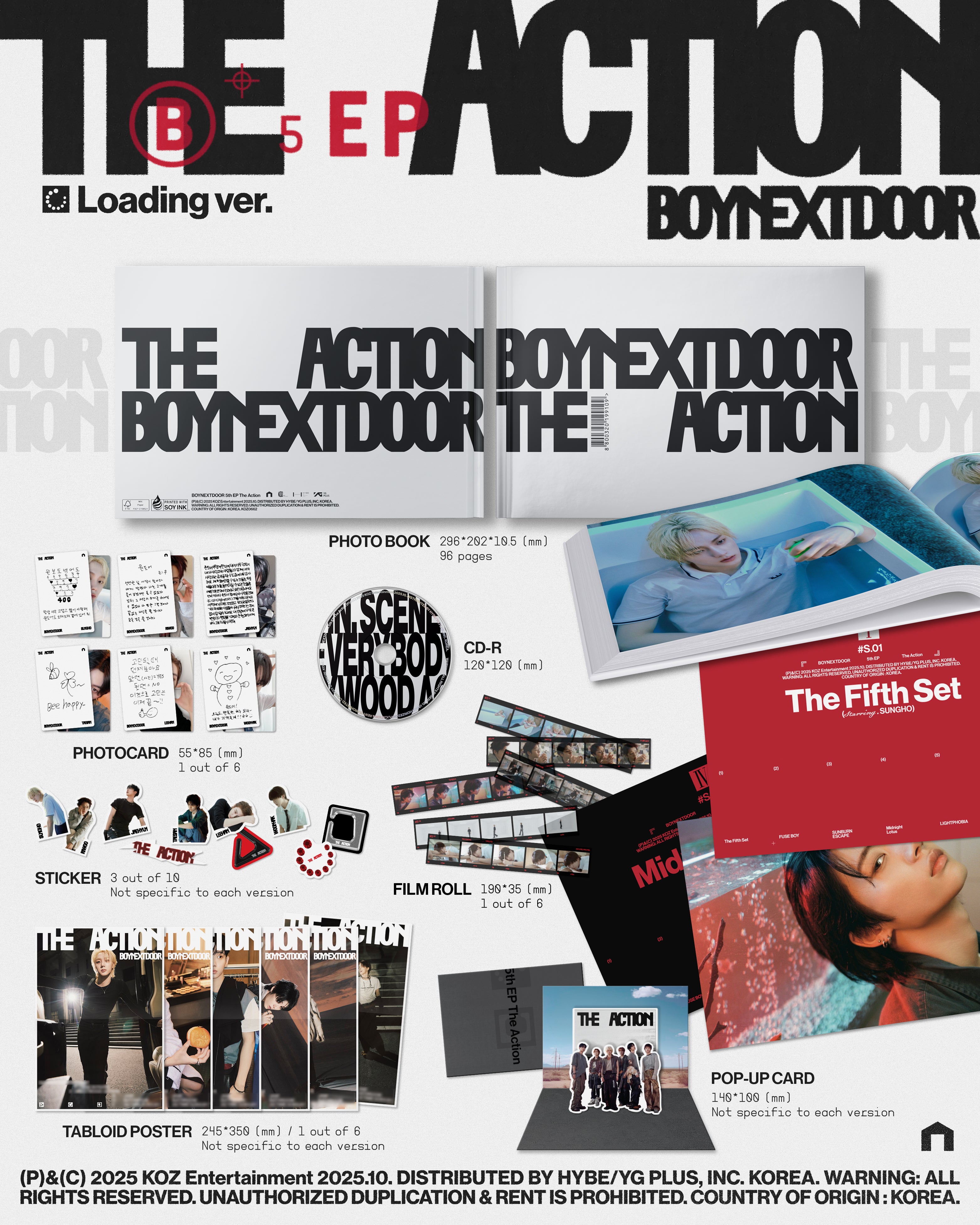 BOYNEXTDOOR 5TH EP ALBUM THE ACTION (U.S VER) HELLO82 [POP-UP EXCLUSIVE BOYNEXTDOOR 5TH EP ALBUM THE ACTION (U.S VER) HELLO82 [POP-UP EXCLUSIVE