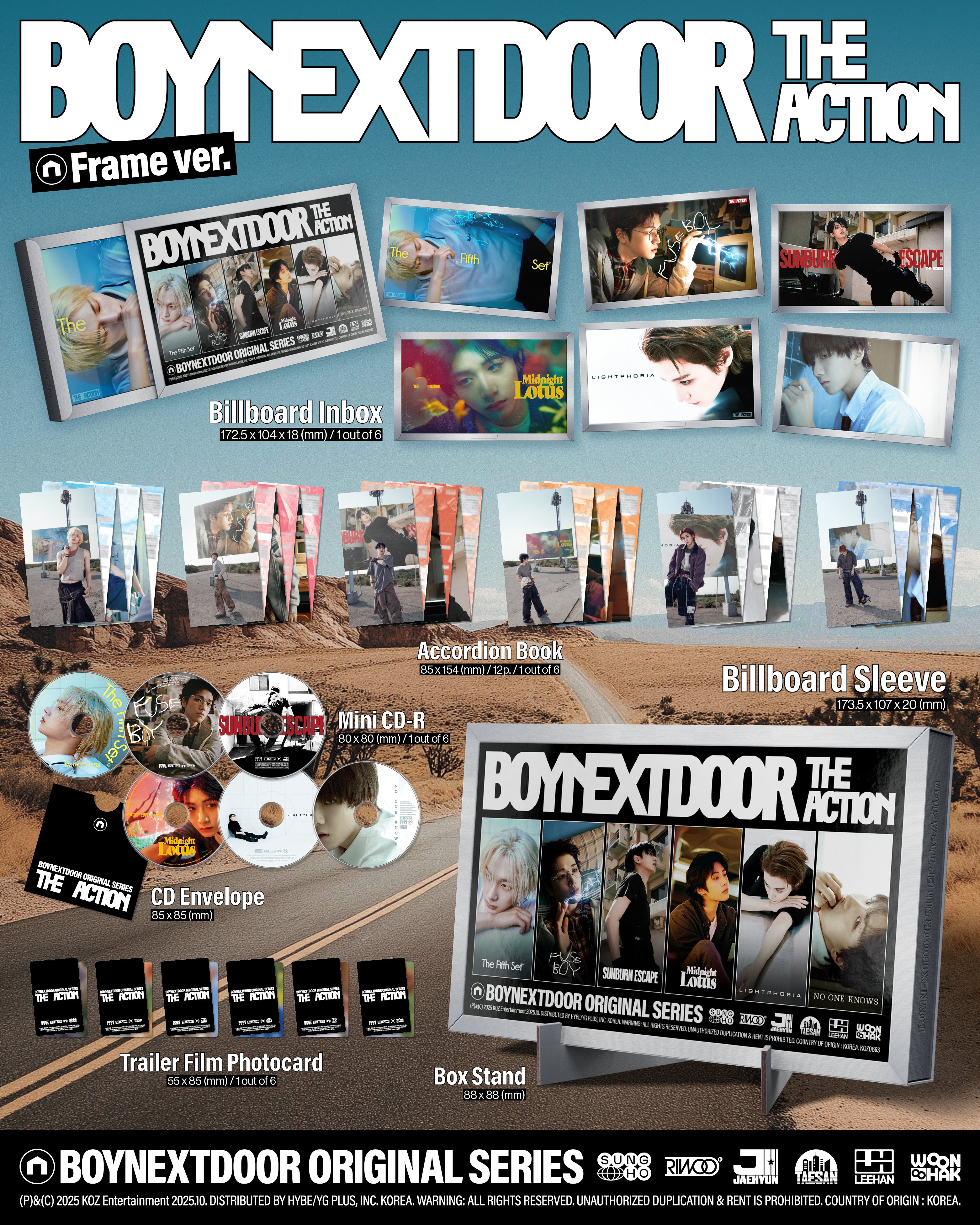 boynextdoor TheAction frame 本体 60枚 未開封 The Action (Frame ver.) - BOYNEXTDOOR OFFICIAL STORE