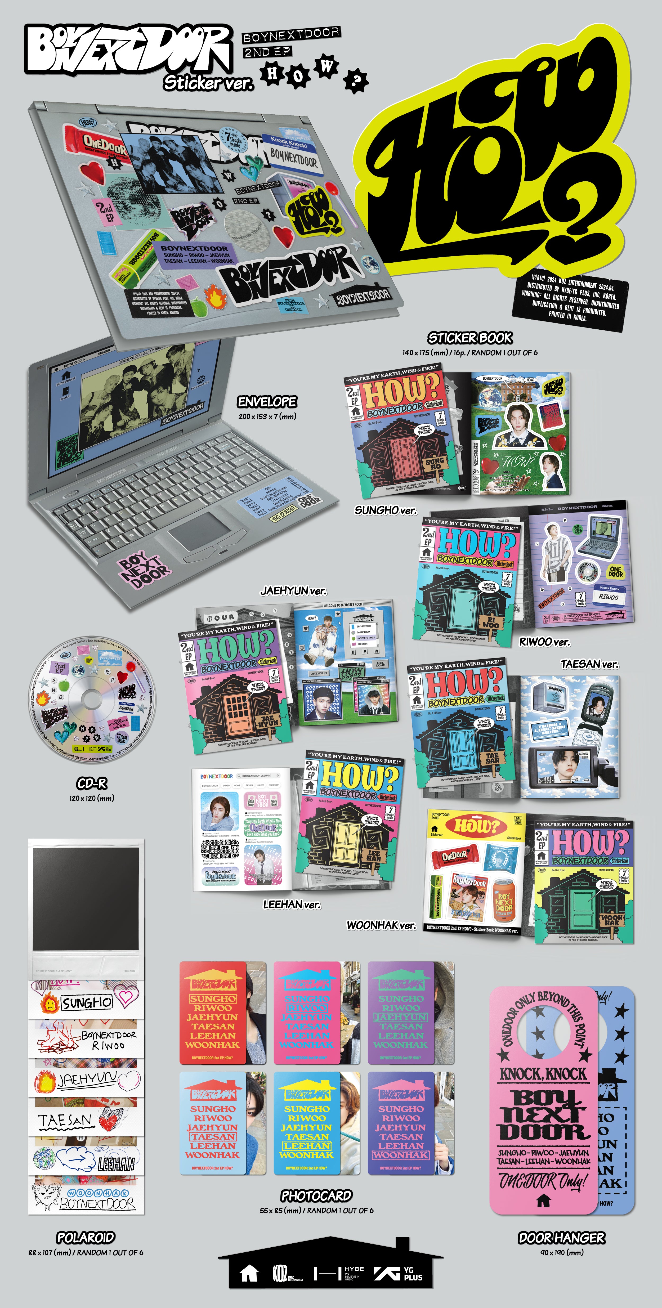 boynextdoor アルバム how? sticker ver. HOW? (Sticker ver.) - BOYNEXTDOOR OFFICIAL STORE